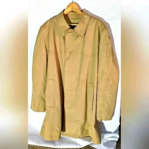 Vintage London Fog rain coat sz 44 regular tan faux fur lining